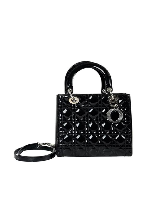 Lady Dior Medium Bag in Black in Black from Luxury Promise