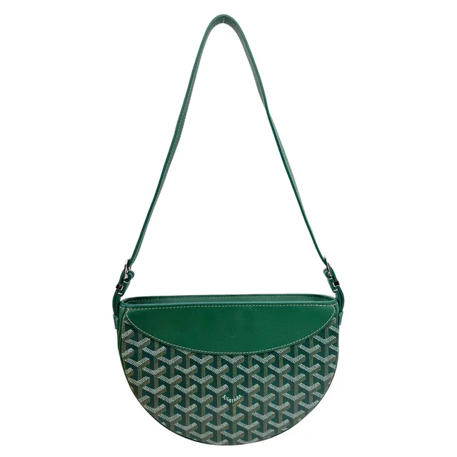 Goyard Hirondelle Monogram Chevron Canvas Shoulder Bag Green in Green Canvas from Dallas Designer Handbags