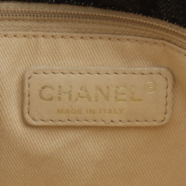 Chanel Circa 2005 Denim Night Flight Chain Tote Bag Indigo from VINTAGE QOO TOKYO, photo 6 of 12