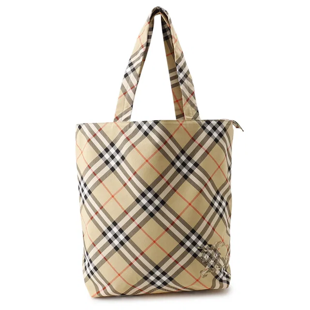 Burberry Nova Check Classic Tote Sand8097716 Woven Cotton Twill in Woven leather from GALLERY RARE