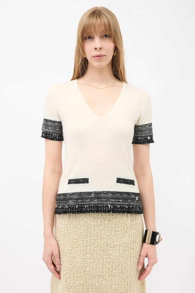 Chanel Cruise 2005 Cashmere T-Shirt in Cashmere from VSP Consignment