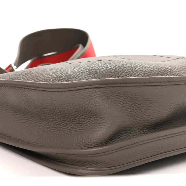 Hermès Taurillon Clemence Amazone Evelyne III GM Etain in Taupe Clemence leather from FASHIONPHILE, photo 9 of 10