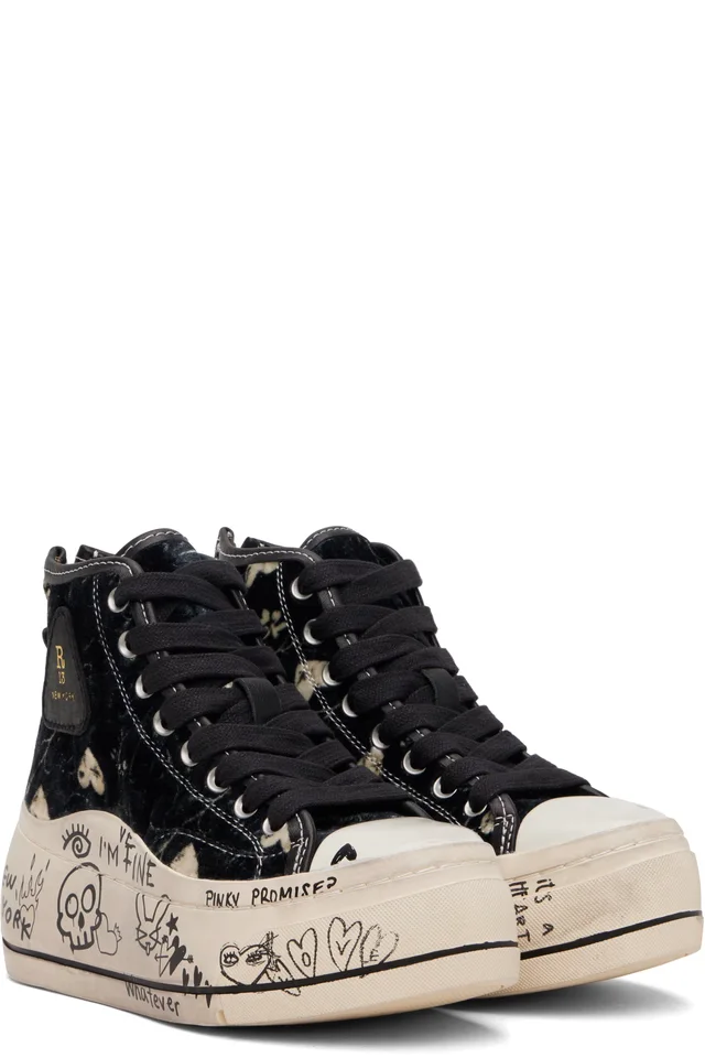 R13 Black Kurt High Top Sneakers, photo 4 of 4 from SSENSE