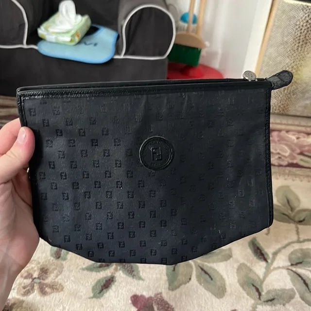 Fendi Authentic Black Make Up Bag in black from Poshmark