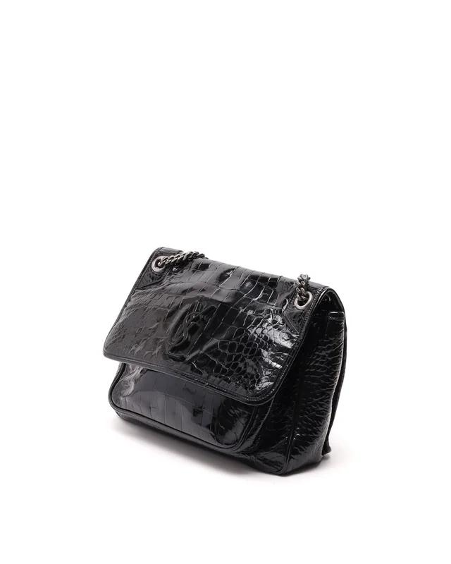 Saint Laurent Niki Croc Patent Chain Bag in Patent leather from A Retro Tale, photo 2 of 8