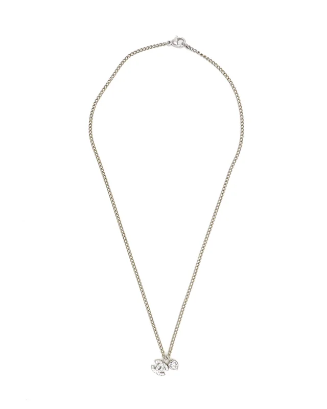 Chanel Coco Mark Heart Rhinestone Necklace from A Retro Tale, photo 3 of 6