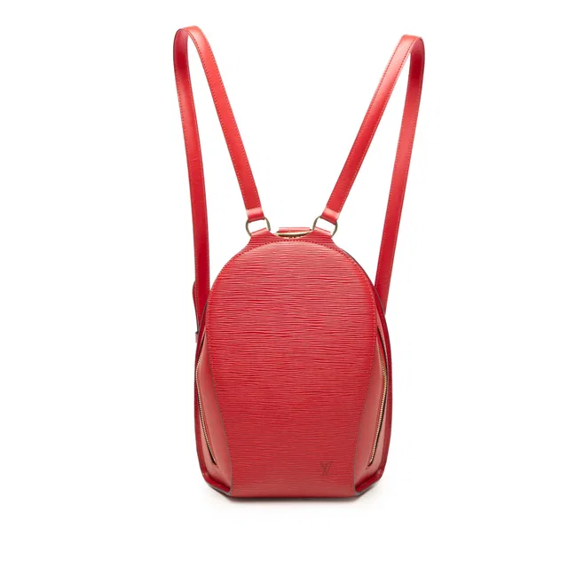 Red Louis Vuitton Epi Mabillon Backpack in Red Leather from Designer Revival