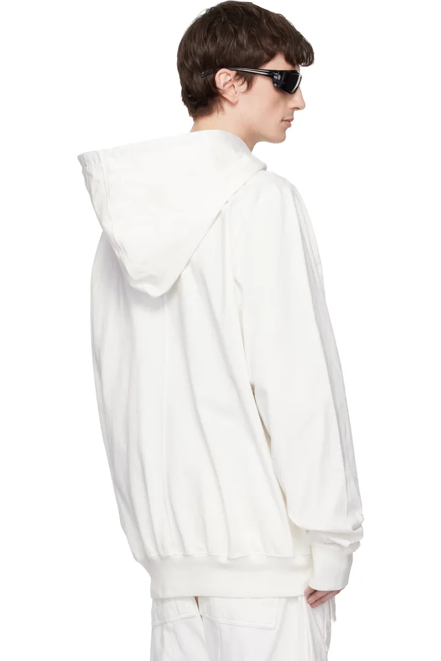 Rick Owens DRKSHDW Off-White Temple Oversized Hoodie, photo 3 of 4 from SSENSE