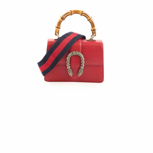 Gucci Bamboo Top Handle Red in Red Leather from The Purse Affair