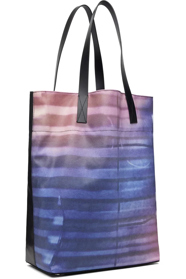 Jean Paul Gaultier Blue Coated Canvas Printed Air Tote, photo 2 of 4 from SSENSE