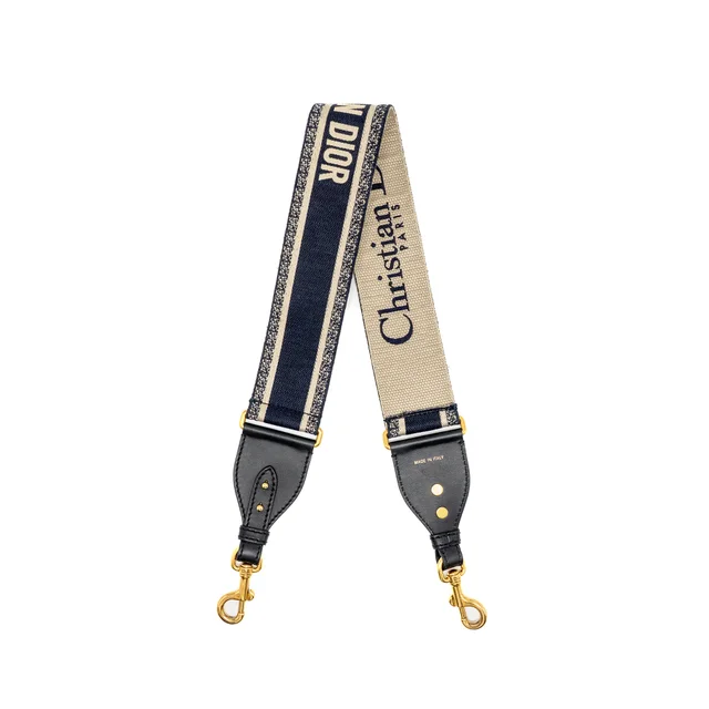 Chanel Dior Shoulder Strap Oblique Canvas/Leather Blue/Black GHW from EMIER