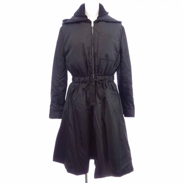 Prada Down Coat Black in Black from The Reluxe