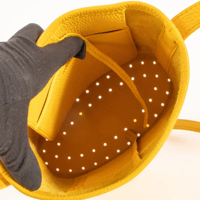 Delvaux Safran Taurillon Soft Pin Mini Bag in Leather from Labellov, photo 3 of 5
