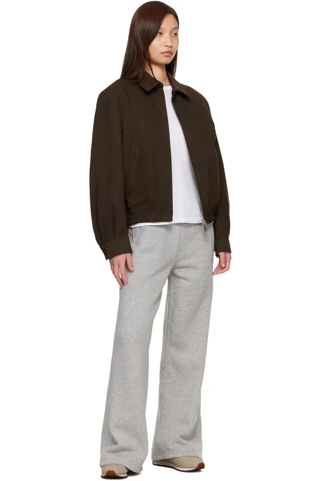 ANINE BING Gray Kacey Monogram Sweatpants, photo 4 of 4 from SSENSE