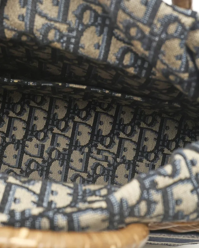 Dior Large Oblique Jacquard Wicker Basket Bag in Raffia from A Retro Tale, photo 9 of 12