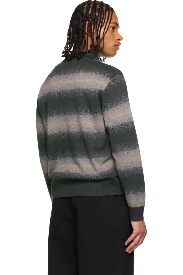 Dime Black & Brown Striped Rugby Sweater, photo 3 of 4 from SSENSE