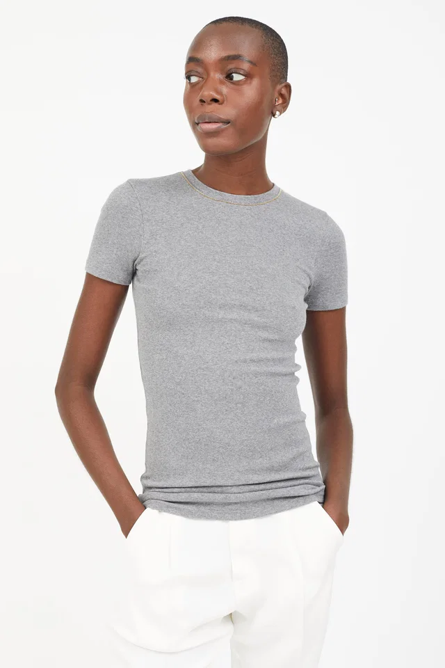 Brunello Cucinelli Embellished Crew Neck T-Shirt from VSP Consignment