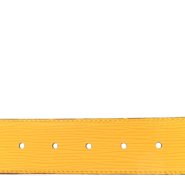 Monogram Eclipse Epi 40mm LV Initiales Reversible 100 40 Belt Yellow in Yellow Coated canvas from FASHIONPHILE, photo 4 of 5