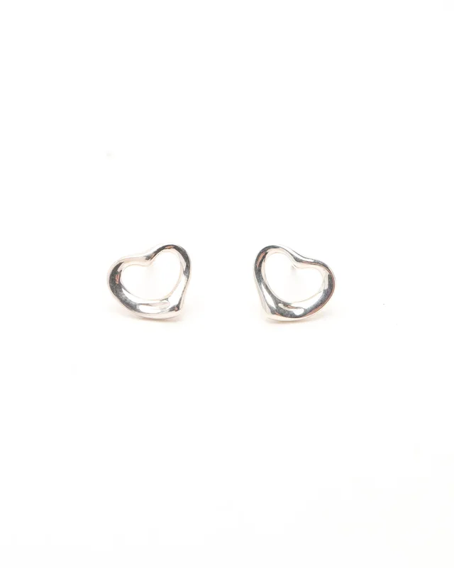 Tiffany & Co. Open Heart Silver Earrings in Silver from A Retro Tale