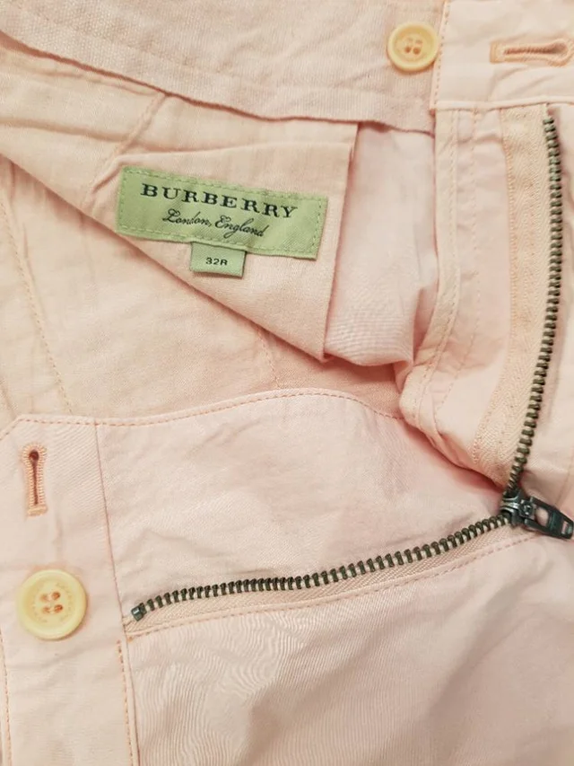 Burberry Chino Trousers Pink Size: 32 in Pink Cotton from Oxfam Online Shop, photo 2 of 2