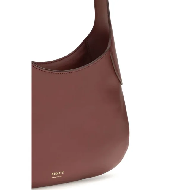 Khaite Bordeaux Calf Leather Bos Taurus Shoulder Bag in Burgundy Calfskin from HEWI, photo 4 of 4