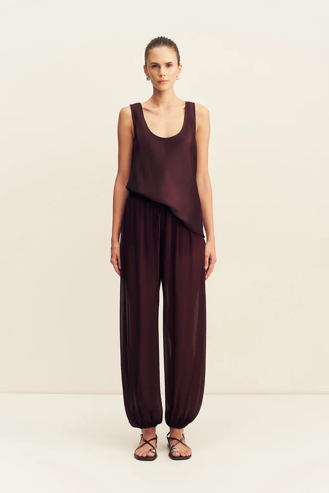 Shona Joy AMINA SHEER HAREM PANT - WINE TASTING from Shona Joy, photo 1 of 1