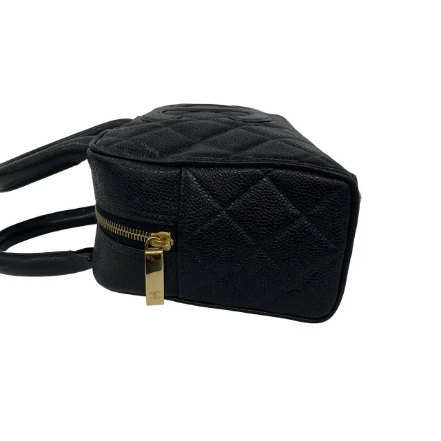 Chanel Caviar Mini Boston Handbag in Black Caviar leather from LuxUness, photo 5 of 10