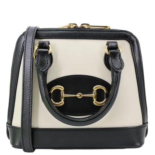 Gucci Horsebit 1955 Mini Leather Crossbody Bag Black 640716 from Dallas Designer Handbags