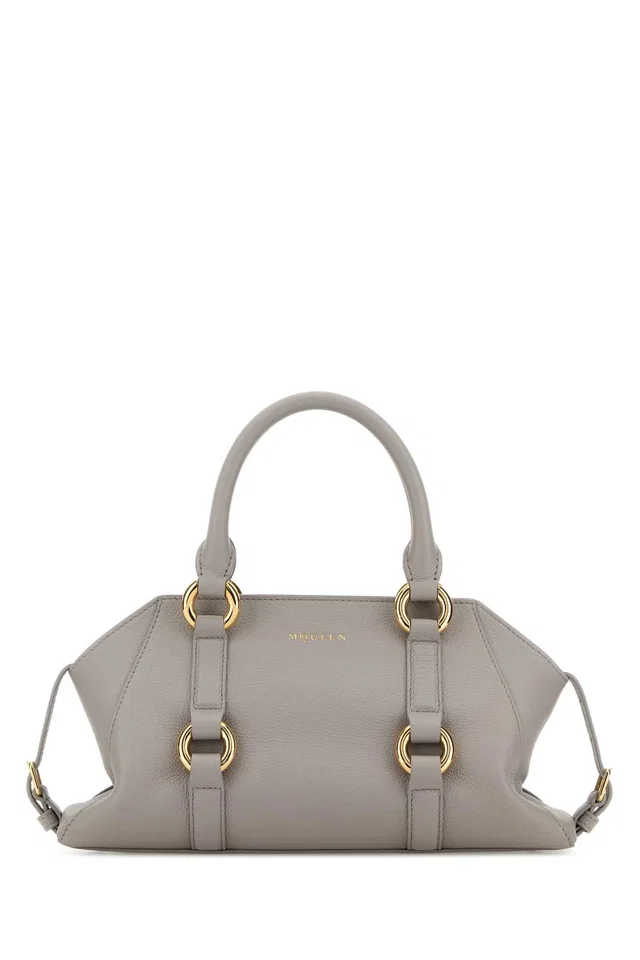 Alexander McQueen Farringdon Shoulder Bag — Gray in Grey Calfskin from HEWI