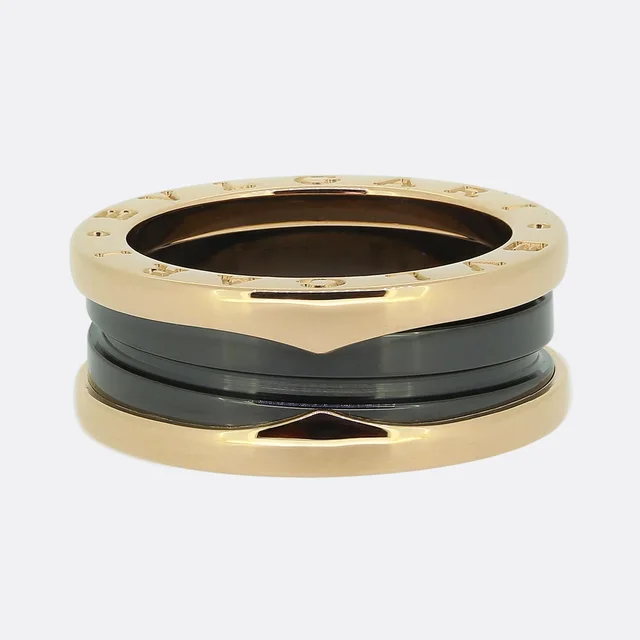 Bvlgari Black Ceramic B.zero Ring Size L (52) in Black Ceramic from The Vintage Jeweller