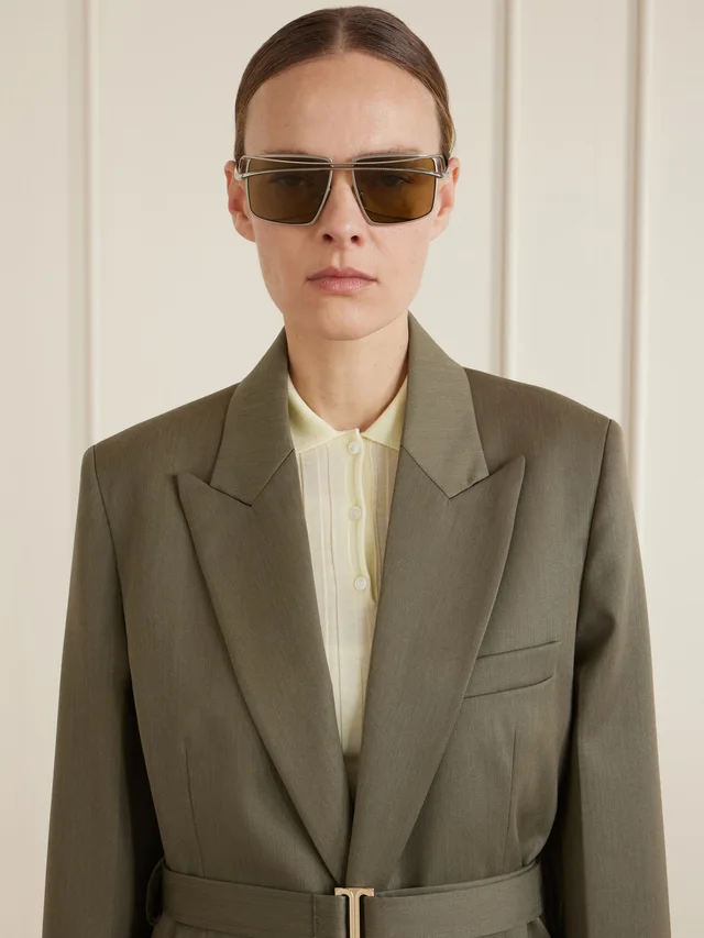 PRADA EYEWEAR Square-frame silver-tone sunglasses in Metallic, photo 2 of 2 from NET-A-PORTER (Canada)