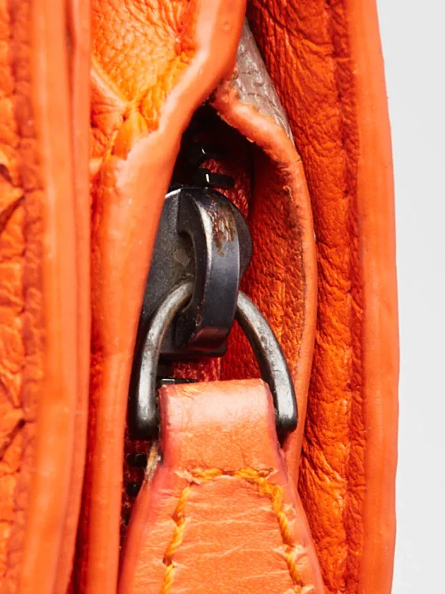 Bottega Veneta Orange Intrecciato Woven Nappa Leather Continental Wallet in Orange Nappa leather from Yoogis, photo 10 of 12