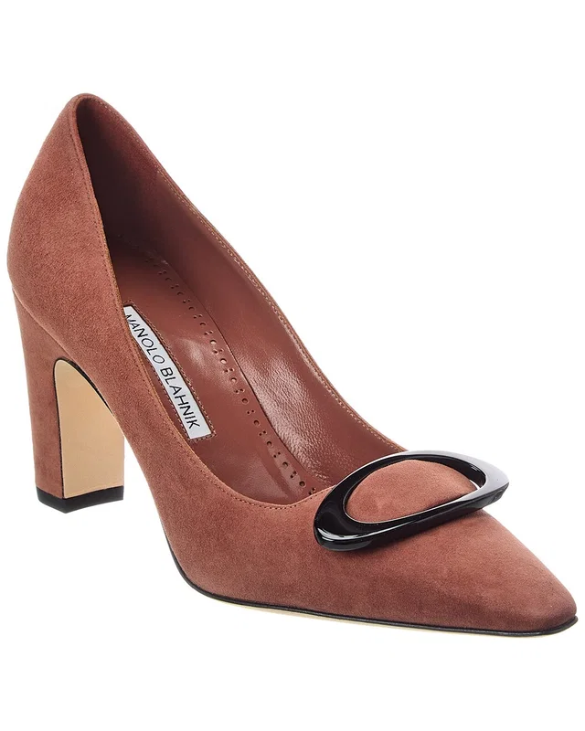 Manolo Blahnik Fenixhi 90 Suede Pump, image 1 of 1 from Gilt