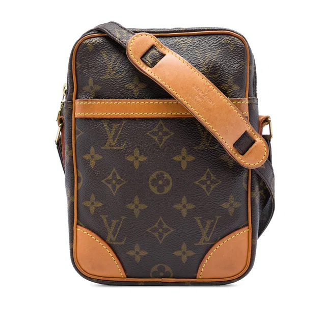 Brown Louis Vuitton Monogram Danube Crossbody Bag in Brown Coated canvas from Designer Revival