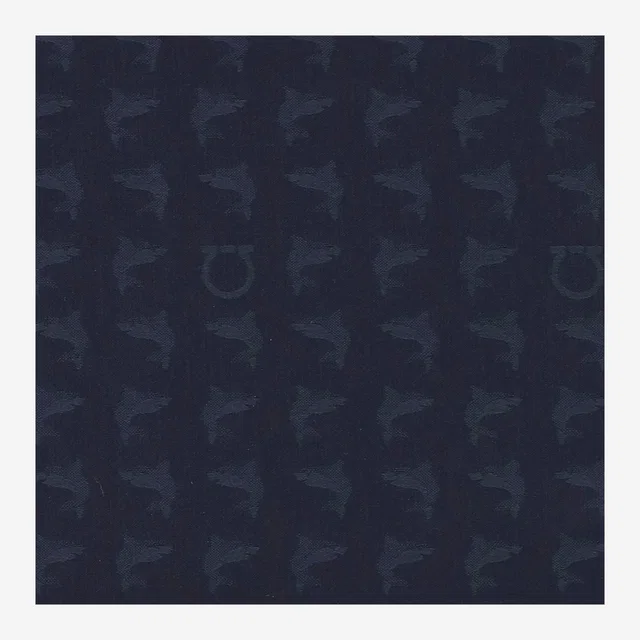 Ferragamo Wool Scarf — Navy Scarfs in Navy Wool from HEWI