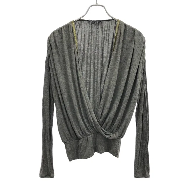 Gucci Sequin Design Knit Top Gray Sweater XS in Grey from The Reluxe