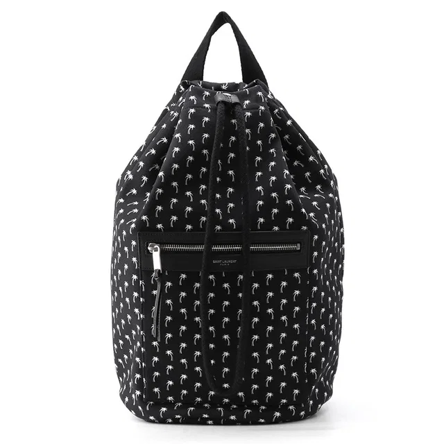 Saint Laurent Printed Bucket Bag One Shoulder Bag Black/White553969HPQ1E1070 Canvas Leather in Black Canvas from GALLERY RARE