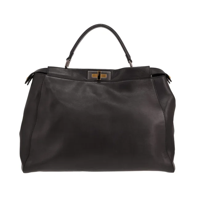 Fendi Peekaboo handbag in black leather in Black Leather from Collector Square, photo 2 of 3