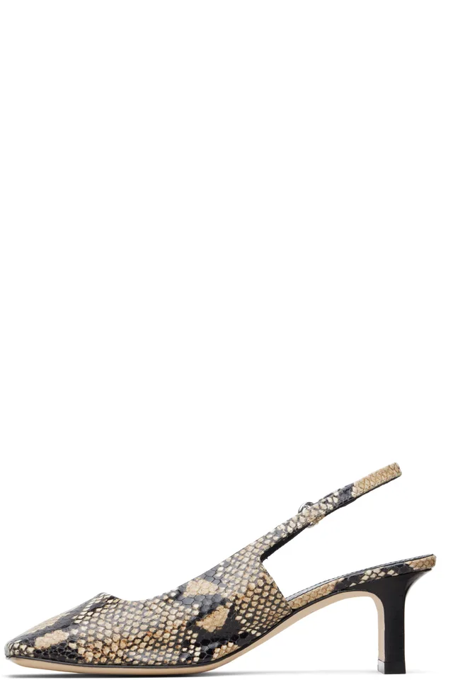 Aeyde Beige & Black Liza Heels, photo 3 of 5 from SSENSE
