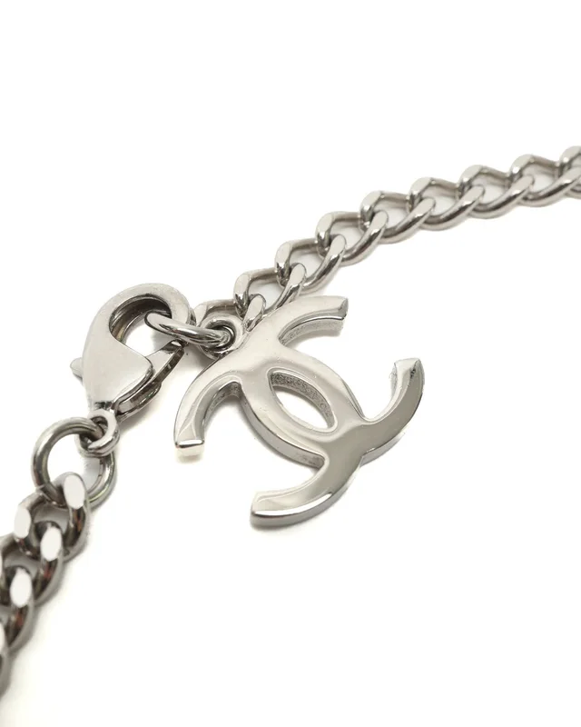 Chanel Coco Mark Chain Necklace in Leather from A Retro Tale, photo 3 of 5