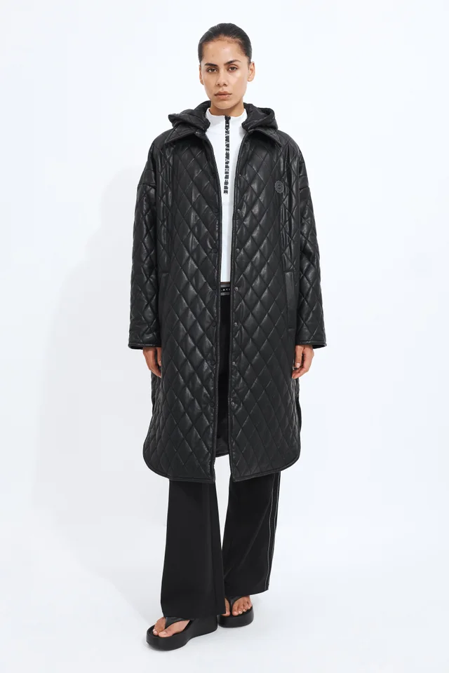 Athletica Longline Quilted Jacket in Black from Aje, photo 1 of 1