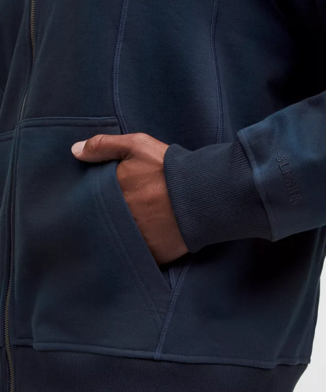 lululemon Faded French Terry Full-Zip Jacket *SLNSH Collection in Sun Fade True Navy, photo 7 of 11 from lululemon