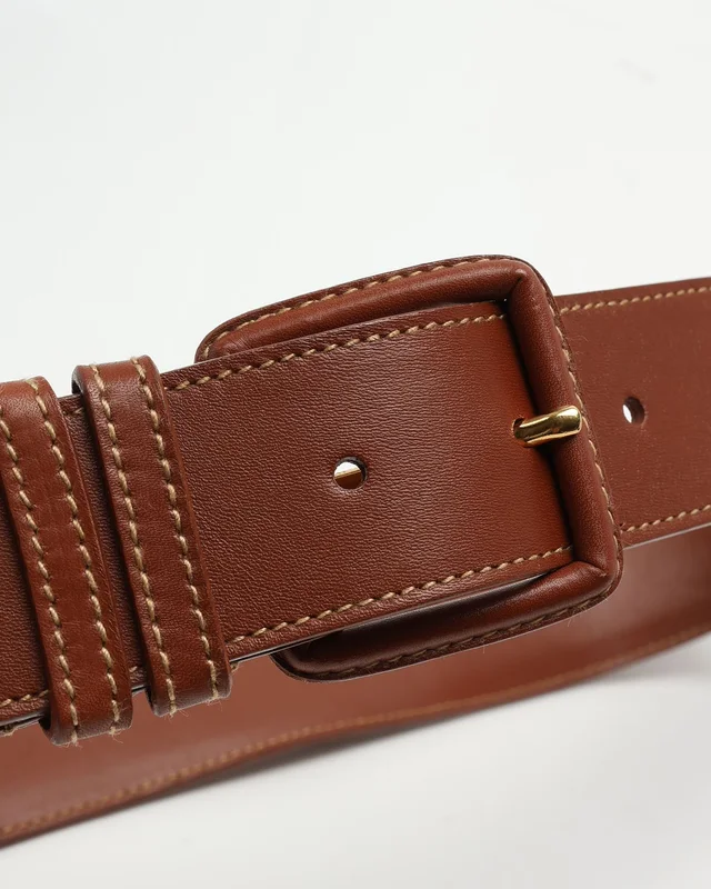 Gucci Web Leather Belt, Size 80 in Leather from A Retro Tale, photo 3 of 4