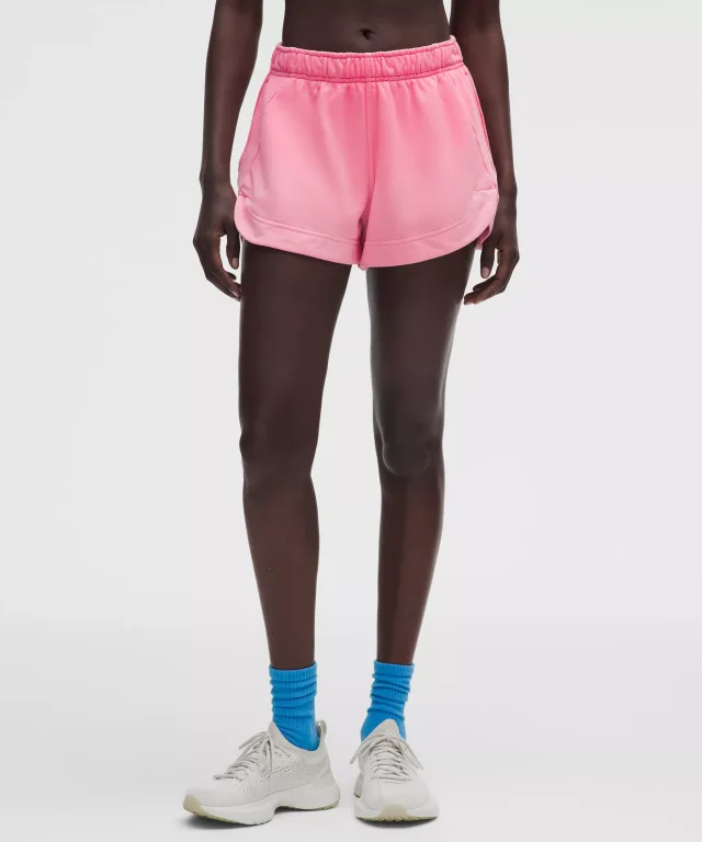 lululemon Scuba Oversized Mid-Rise Dolphin-Hem Short 3" *Wash in Ombre Dye Strawberry Multi, photo 2 of 6 from lululemon