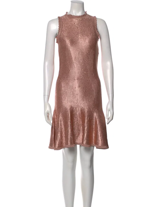 Alexander McQueen Mock Neck Mini Dress from The RealReal