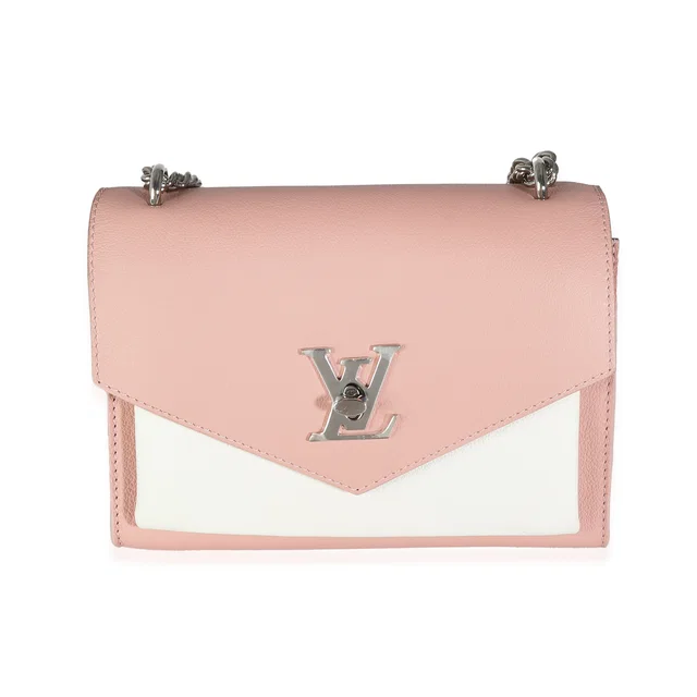 Louis Vuitton Pink Cream Tricolour Soft Calfskin Mylockme Bb Black; Pink; White Leather Handbag in Black Calfskin from HEWI