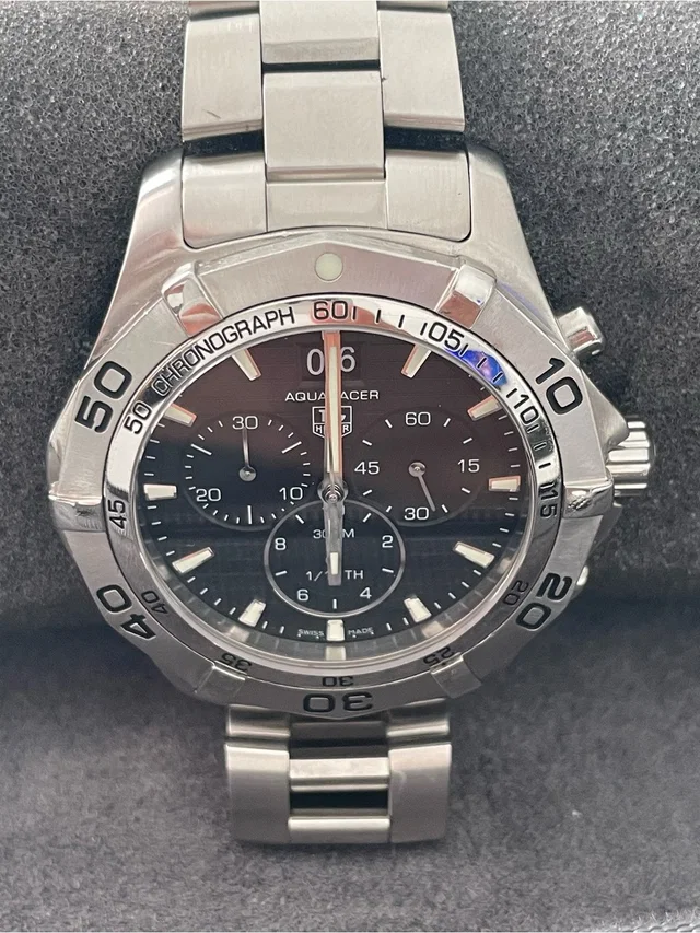 TAG Heuer Aquaracer Stainless Steel Watch - Black Dial in silver|black|gray from Poshmark