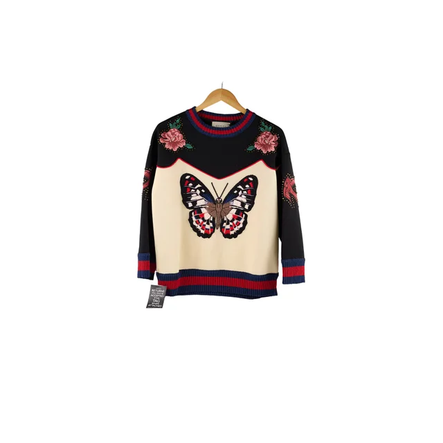Gucci Butterfly Applique Sweater Size M from The Purse Affair