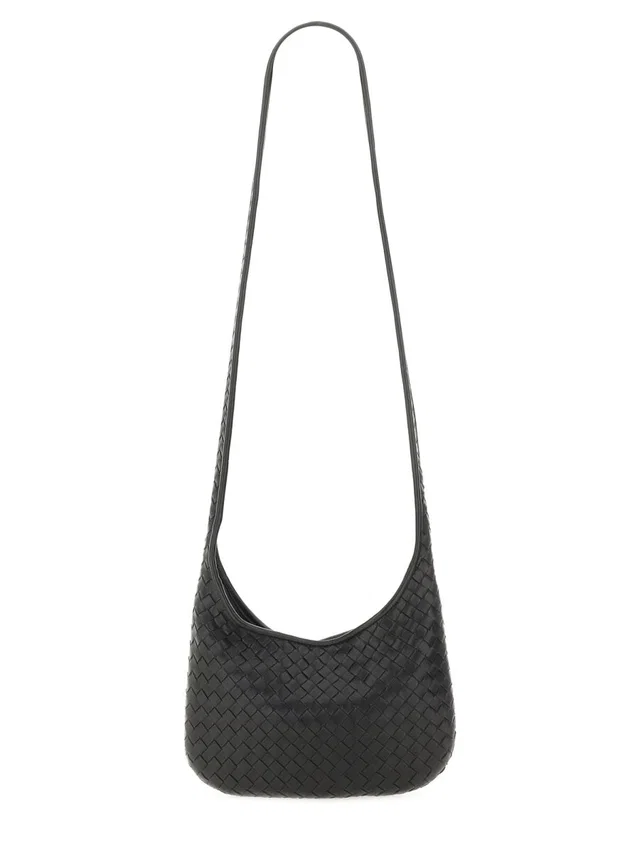 Bottega Veneta Veneto Shoulder Bag — Black Leather in Black Leather from HEWI