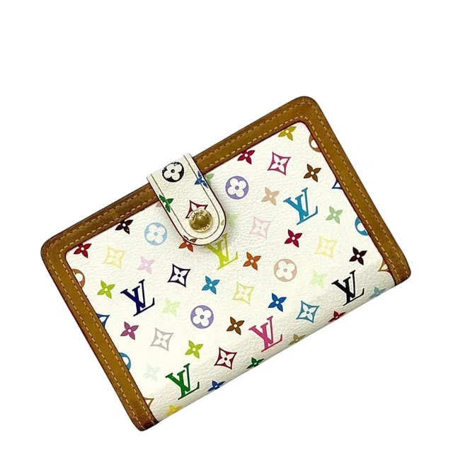Louis Vuitton Bifold Wallet Porte Monnaie Billets Viennois Gamaguchi White Blanc in White Coated canvas from The Reluxe
